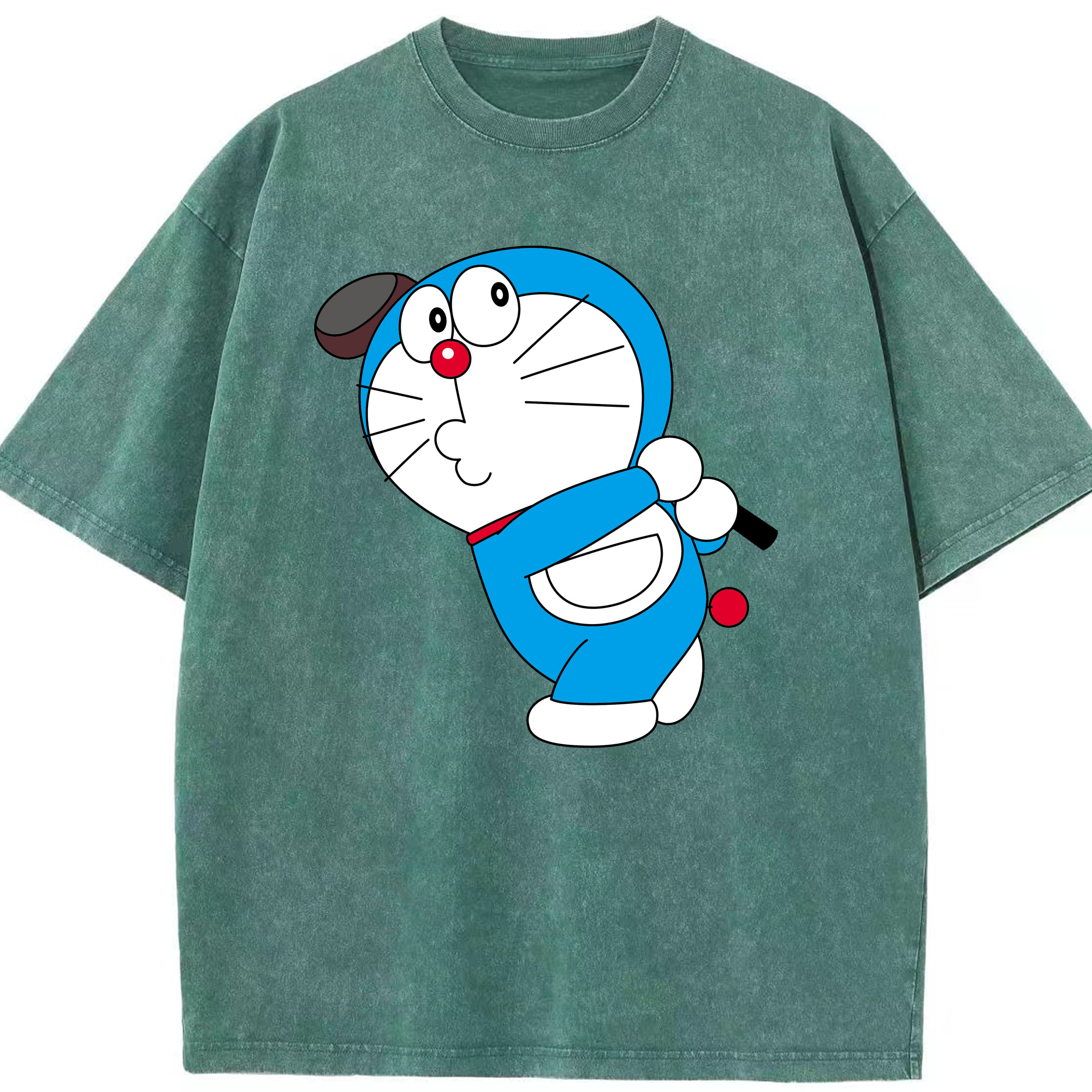 （画像用） ドラえもん Doraemon 綿100% ヴィンテージ風 半袖Tシャツ（フロントプリント）
